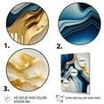 thumbnail image 3 of Designart Abstract Geode Gold And Blue Marble II Canvas Wall Art, 3 of 5