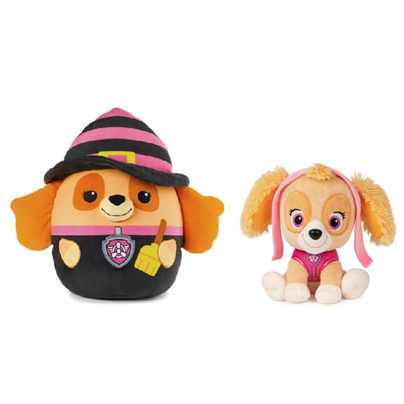 Gund Paw Patrol Plush Bundle of 2, 6" 12" Witch Skye Squish Officially Licensed