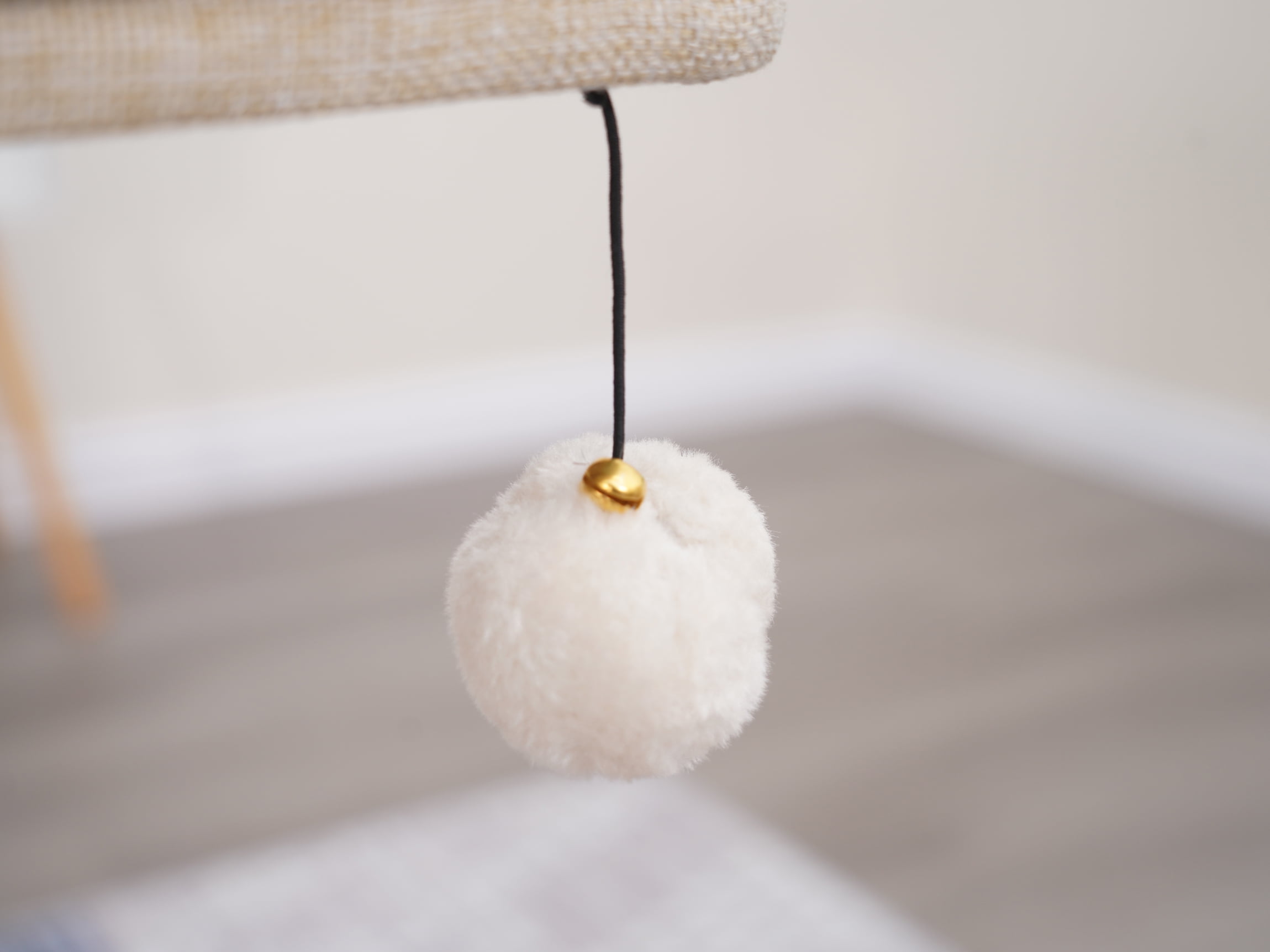 Vibrant Life 3-Level 30" Minimalist Cat Tree with Large Condo and Perch, 3 Toys, Beige
