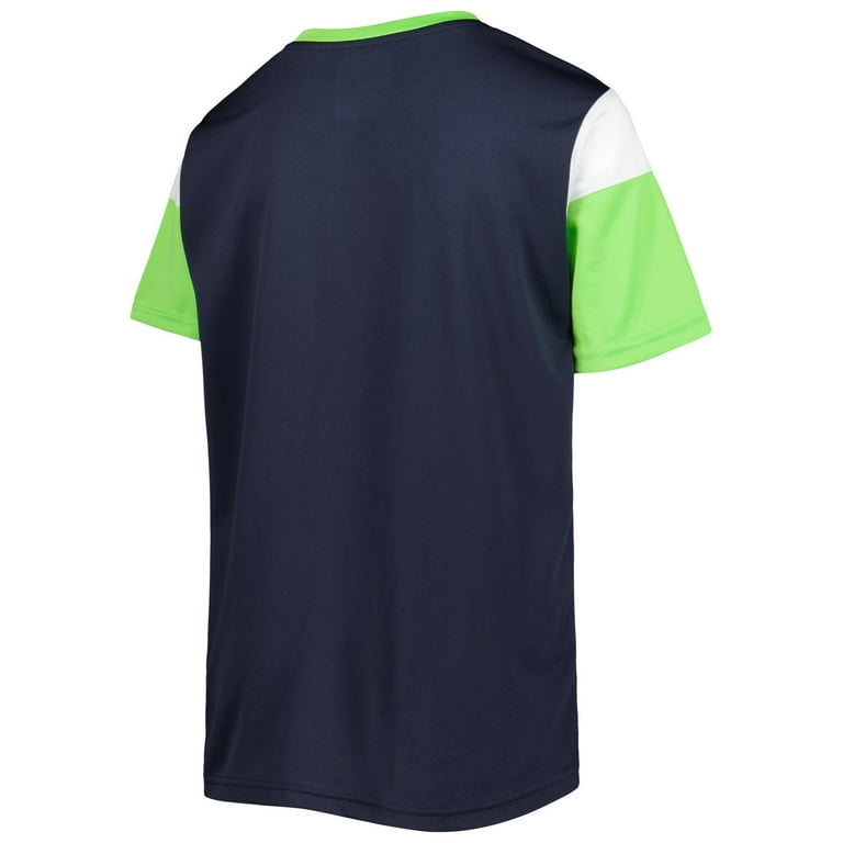 Seattle Seahawks Boys 4-18 SS Poly Pin Dot Top 9K1BXFFAZ XXL18