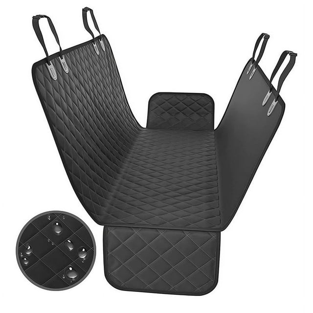 Active Pets - Funda para asiento de coche para perro para asiento trasero, duradera, antideslizante, resistente al agua, algodón 600D, hamaca 3 en 1, protector contra la suciedad, desprendim
