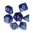 thumbnail image 4 of 7x Polyhedral Dice Party Game Dice Game for DND Table Game Star Dark Blue, 4 of 5