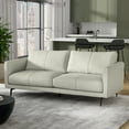 thumbnail image 5 of Stevens Modern 81 inch Wide Sofa in Light Smoke Gray Genuine Leather, 5 of 13