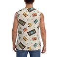 thumbnail image 4 of Pofeuu Retro Vintage Tape Print Men's Muscle T-Shirt, Sleeveless, Muscle Tank, Classic Muscle Tee Top For Men Casual Sleeveless Muscle T-Shirt Trendy Clothes-XX-Large, 4 of 7
