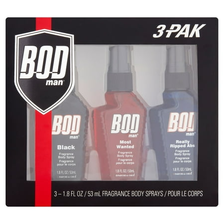 Bod Man Fragrance Body Sprays, 1.8 fl oz, 3 pack