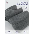 thumbnail image 4 of HUGH UGOLI Women Diabetic Ankle Socks, Super Soft & Thin Bamboo Socks, Wide & Loose, Non-Binding Top & Seamless Toe, 4 Pairs, Melange Gray, Shoe Size: 10-12, 4 of 5