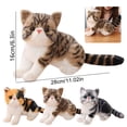 thumbnail image 2 of XIANXIAN Realistic Calico Kitten Stuffed Animals Simulation American Shorthair Cat Plush Toy Lifelike Tabby Kitty Plushie Doll Gifts/11'', 2 of 6