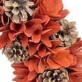 thumbnail image 5 of Galt International Harvest Fall Orange Woodchip Pinecone Halloween Wreath 18", 5 of 8