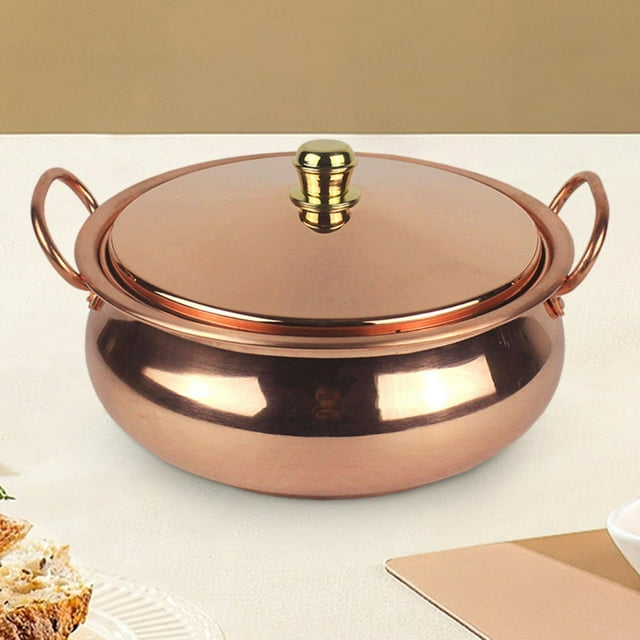 Olla de Cobre Puro BLESIY 18 cm para Estufa e Inducción