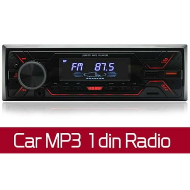 Universal 12V Single 1 Din Car Radio Stereo Bluetooth Multifunctional Car MP3 Player AUX-IN/TF/EQ, In-Dash Unit Audio, with USB Phone Charging&Remote Control