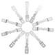 thumbnail image 1 of 10 piezas de doble agujero colgante pintura de pintura espejo espejo gancho dental perchero con tornillos (plata), 1 of 8