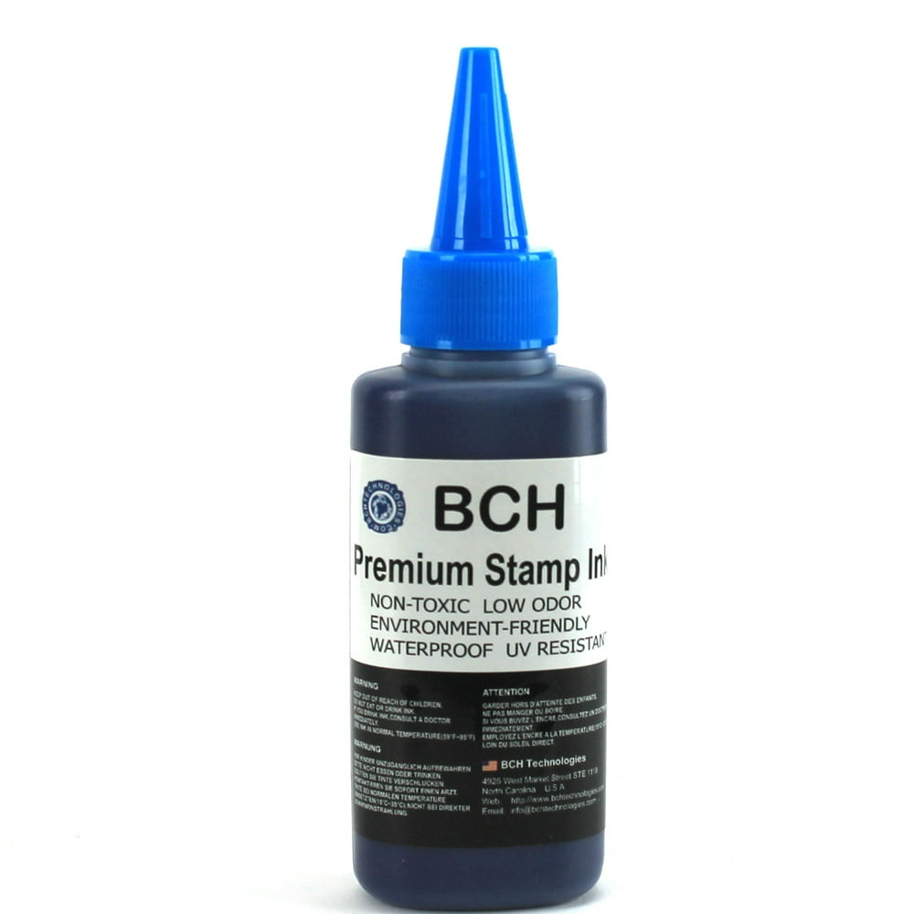 BCH 2.5 oz Blue Premium Stamp Ink for SelfInking Stamps/Pads 1 bottle OSSTAMPINKWBLUE