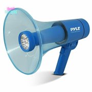 Pyle PA Megaphone Speaker with Alarm Siren Marine Grade Waterproof Bullhorn New