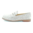 thumbnail image 2 of Betsey Johnson Womens Aron  Rhinestone Flat Loafers, 2 of 8