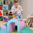 thumbnail image 5 of AILEEKISS 10-Piece Foam Climber for Toddlers,  Indoor Modular Soft Climbing Toy for Children, Macaroon, 5 of 10