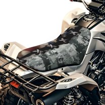 Binienty Universal ATV Seat Cover Camo American Flag ATV Seat Cover for Polaris Sportsman 570 450 850 Rancher Foreman Scrambler Waterproof Motorcycle Cushion Covers Four Wheeler Accessories