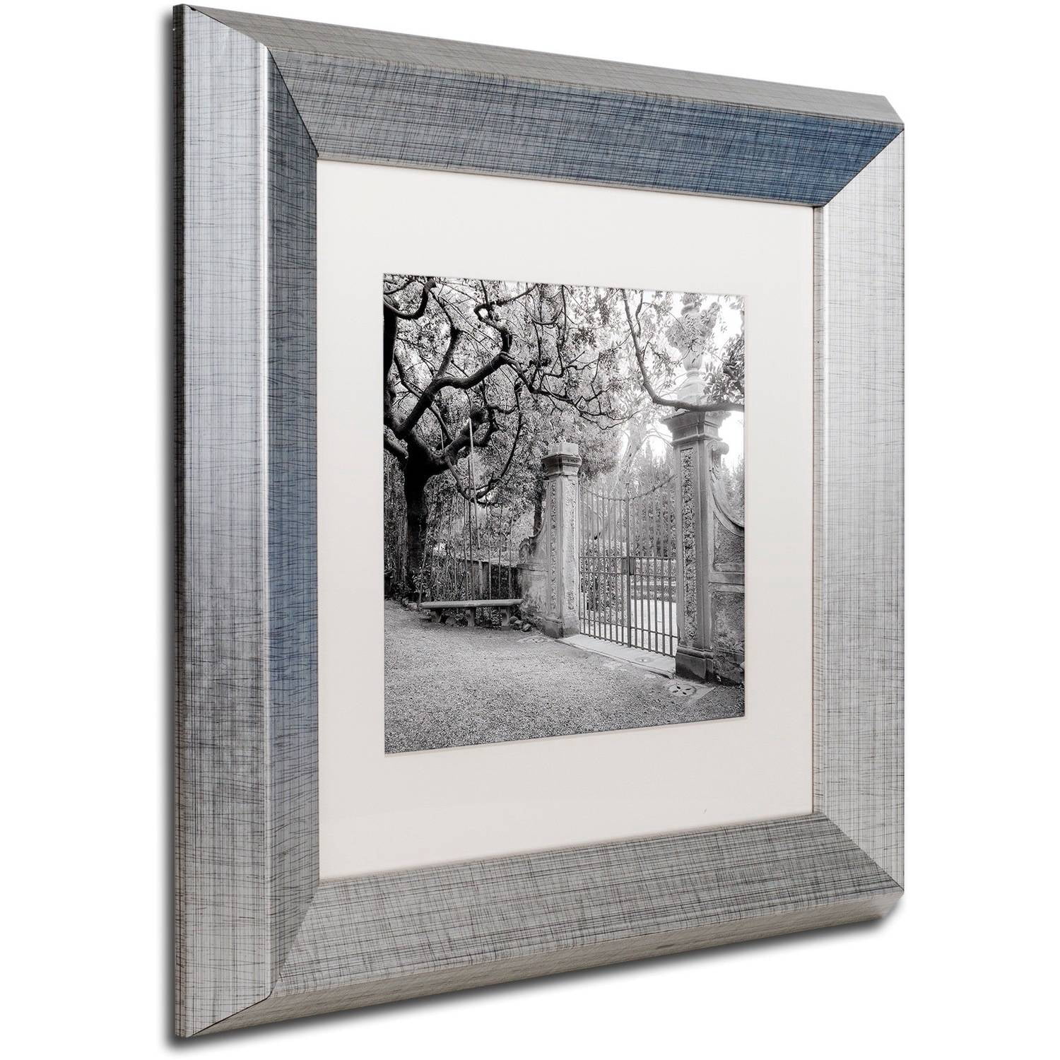 Trademark Fine Art "Firenze I" Canvas Art by Alan Blaustein, White Matte, Silver Frame