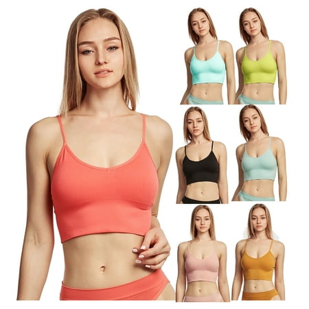 

Multi-Pack Women s Spaghetti Strap Racerback Sports Bra for Yoga Gym Workout & Pull Over