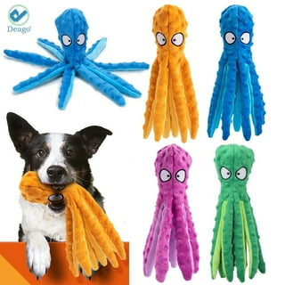 QEEMMY Dog Toys/Squeaky Dog Toys, Octopus Plush Dog Toy, Durable