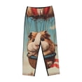 thumbnail image 6 of Uemuo Hot Air Balloon Guinea Pig Pattern Women's Wide Leg Palazzo Lounge Pants with Pockets Light Weight Loose Comfy Casual Pajama Pants-Medium, 6 of 9