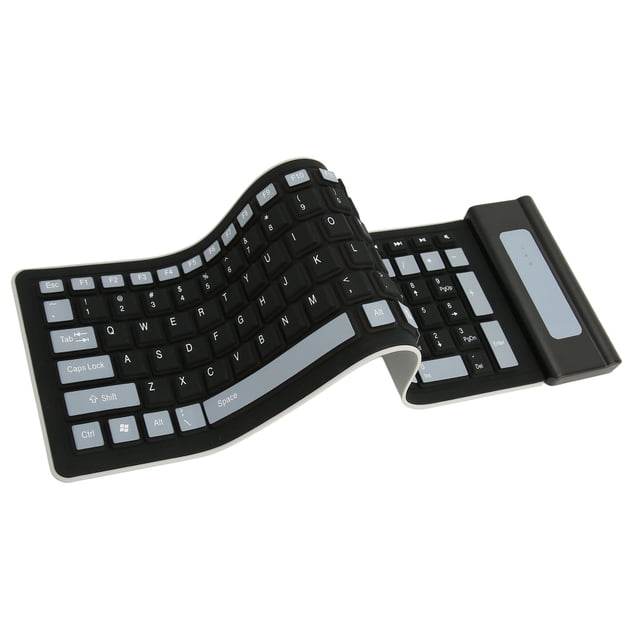 Foldable Silicone Keyboard Flexible Keyboard Roll Up Keyboard USB Wired Soft Waterproof Computer Keyboard 103 Keys For PC Laptop Notebook