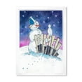 thumbnail image 3 of Designart Christmas Snowman With Cat Traditional Framed Wall Art, 3 of 4