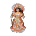 thumbnail image 1 of Muñeca de cerámica de 40 cm con vestido y sombrero para casa de muñecas. Naranja, 1 of 9