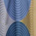 thumbnail image 4 of Designart 'Retro Luxury Waves In Blue and Gold X' Mid-Century Modern Curtain Panel, 4 of 5