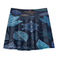 thumbnail image 2 of Girls' Skorts Elastic Waist Skorts with Inner Shorts Athletic Workout Shorts Skirts Blue Leaves and Snowflakes X-Small, 2 of 9