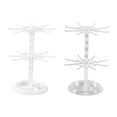 thumbnail image 1 of Exhibidor de joyería ajustable de 2 piezas claro y blanco, 1 of 9
