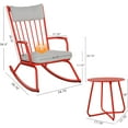 thumbnail image 2 of Grand Patio Windsor Adult 3-Piece Steel Outdoor Bistro Sets with Red/Gray, 2 of 8