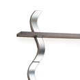 thumbnail image 4 of Danya B WL-A01 Contemporary Waves 3-Level Floating Shelving System - Walnut/Silver Finish, 4 of 4