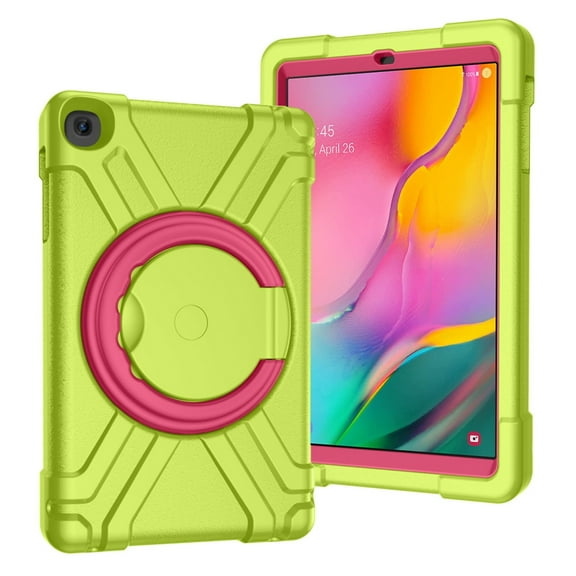 For Galaxy Tab A 10.1 (2019) EVA PC Flat Protective Shell with 360 Degree Rotating Bracket