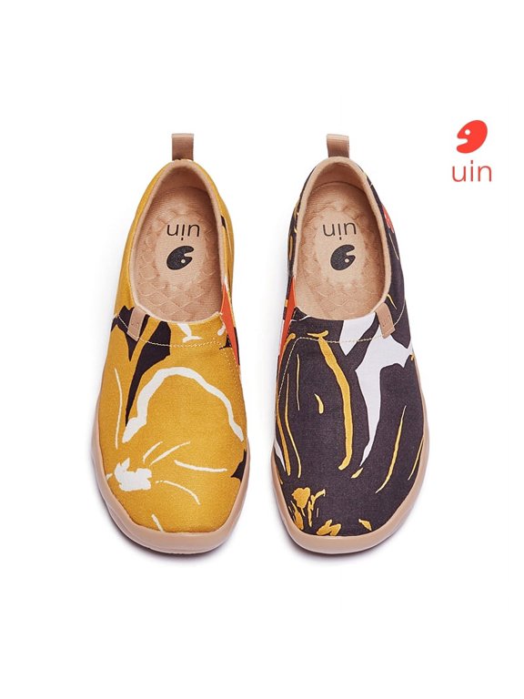 Men's Walking Travel Shoes Slip On Canvas Casual Loafers Lightweight Comfort Art Painted Fashion Sneaker Silent Man US SIZE