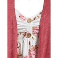 thumbnail image 3 of Talla grande TwinSet Twinset Impresión floral Irregular Tee Rosegal  Mangas largas de talla grande, 3 of 5