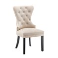 thumbnail image 3 of Porthos Home Caja Tufted Velvet Dining Chairs with Rubberwood Legs (Set of 2), 3 of 7