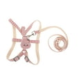 thumbnail image 1 of Kit de correa para mascotas de conejito a cuadros Unique Bargains, kit de correa duradera para perros medianos, color rosa, 1 of 6