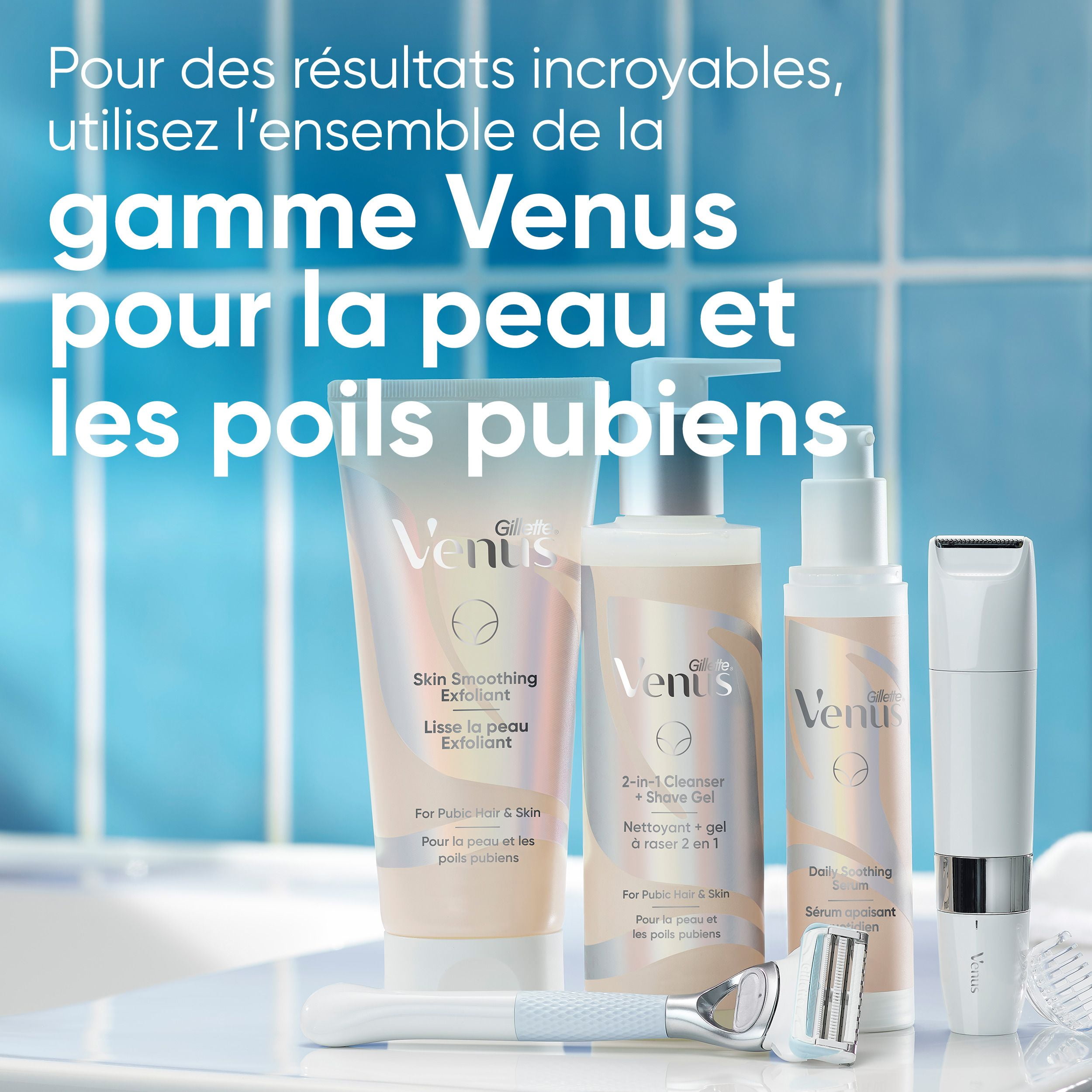 Gillette Venus for Pubic Hair & Skin Gentle Trimmer, 1CT