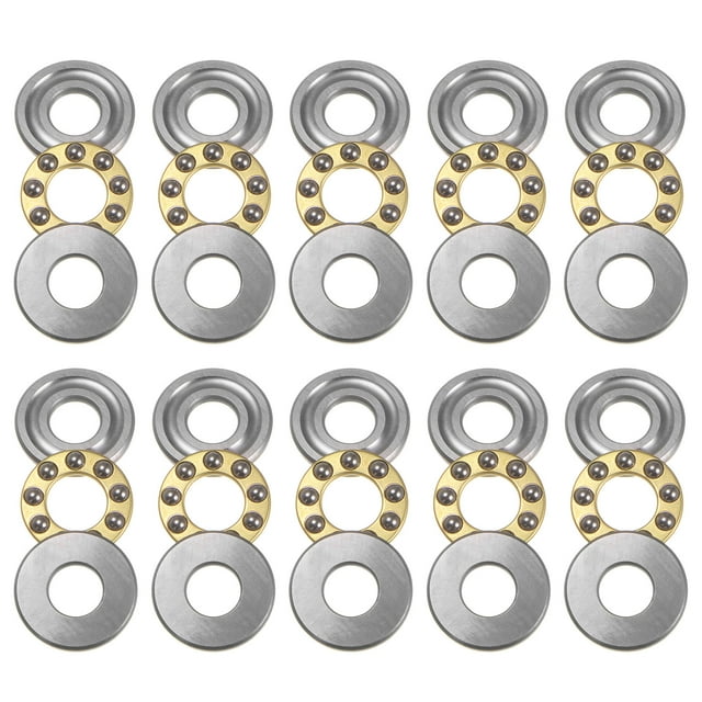 Unique Bargains F7-17M Roulements à Billes Miniatures 7x17x6 mm en Acier Chromé avec Rondelles, Lot de 10