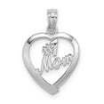 thumbnail image 1 of FB Jewels 14K White Gold #1 Mom In Heart Pendant, 1 of 3