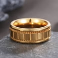 thumbnail image 4 of GY Jewelry Gear Design Yellow Gold Plated Titanium Steel Mens Ring Men Wedding Band Man Ring, 4 of 7