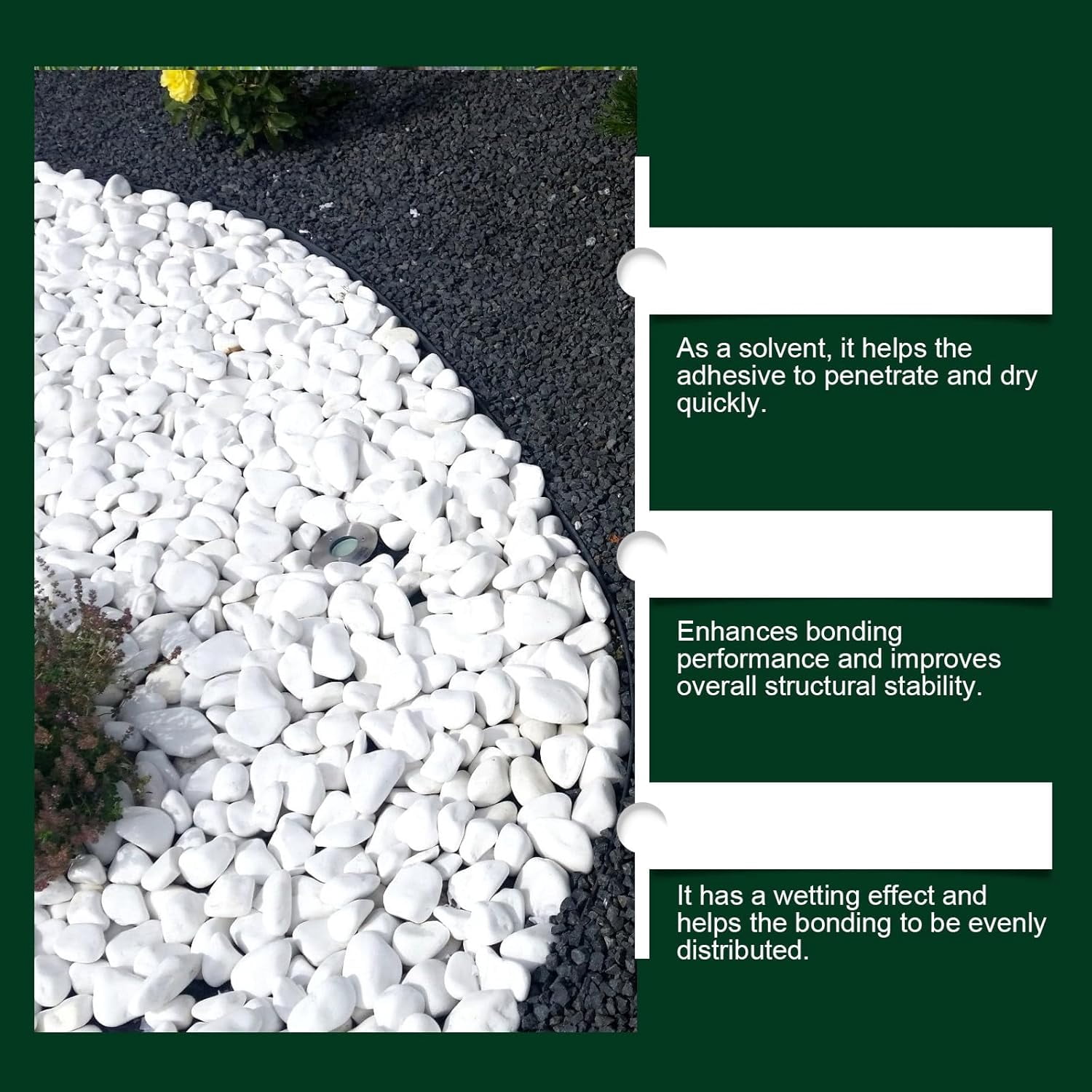 Quick-Drying Sticky Landscape Adhesive, 500g Rock Glue for Landscaping, Landscape Adhesive for Stone, for Outdoor Walkways,Yards, Patios, Gravel, Wood (500g)