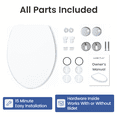thumbnail image 5 of LUXE TS1008E Elongated Comfort Fit Toilet Seat with Slow Close, Quick Release Hinges, and Non-Slip Bumpers (White), 5 of 9