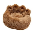 thumbnail image 3 of lionlar Lit Rond pour Animal en Forme de Patte d'Ours Tapis de Lit Rond pour Chat pour Chaton Chiot Fournitures pour Animaux m, 3 of 9