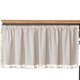 thumbnail image 1 of Cortina corta de panel, cortina bistró, cortina boho opaca, color beige liso, cortinas cortas con borlas para cocina, sala de estar y dormitorio., 1 of 6