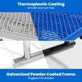 thumbnail image 3 of AwayHome 4FT Metal Patio Picnic Tables with Umbrella Hole Thermoplastic Coated Commercial Rectangular Picnic Table, Surface Mounted, Blue, 3 of 7