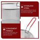 thumbnail image 2 of Pasta Strainer Basket Stainless Steel Fine Mesh Spaghetti Dumpling Strainer Basket Frying Basket, 2 of 4