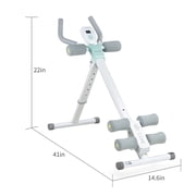 Ab Abdominal Exercisers Machine Cruncher Trainer Gym Home Fitness Workout Equipment with LCD Monitor AB9300 Green