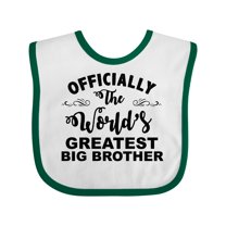 Inktastic Officially the World's Greatest Big Brother Boys Baby Bib