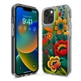 thumbnail image 3 of MUNDAZE Apple iPhone 13 Pro Shockproof Clear Hybrid Protective Phone Case Colorful Red Orange Folk Style Floral Spring Flowers Cover, 3 of 5